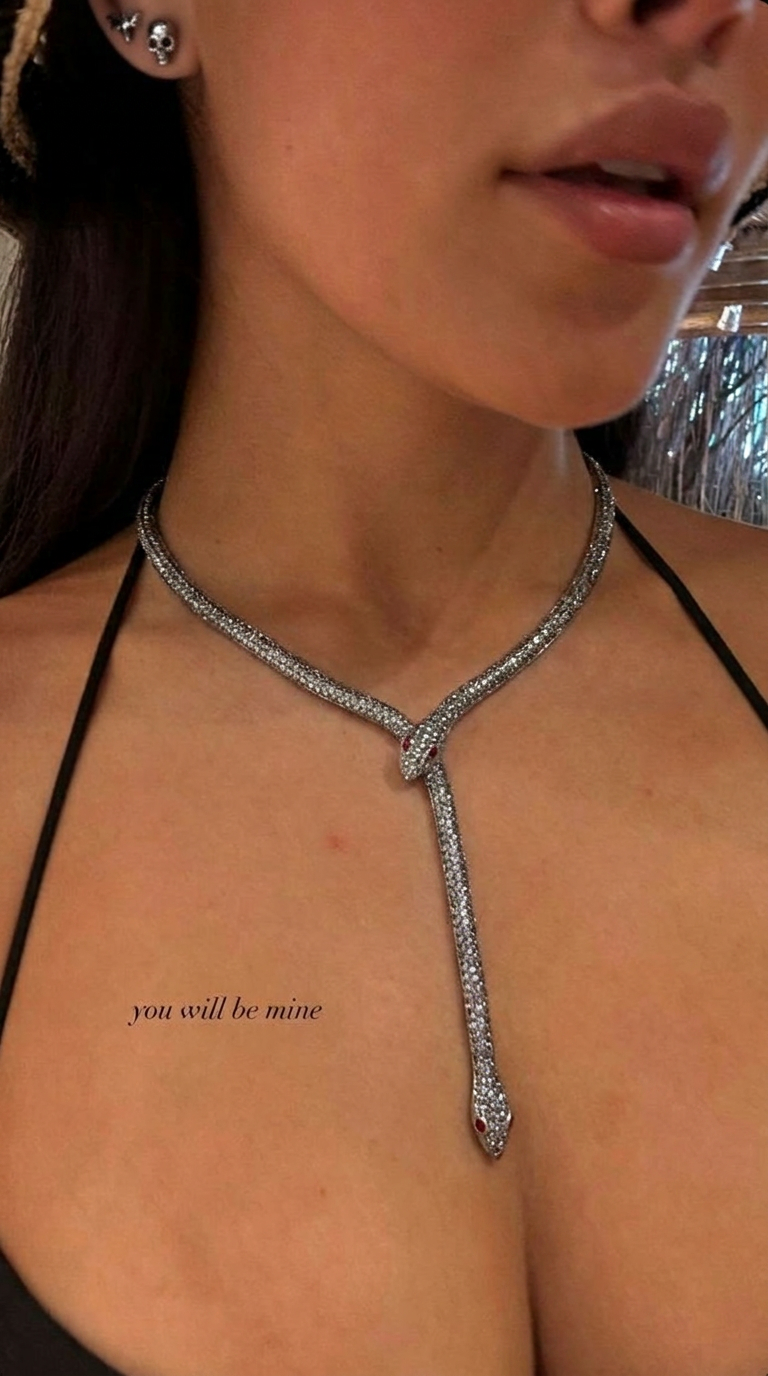 Customer wearing FNTSY jewelry