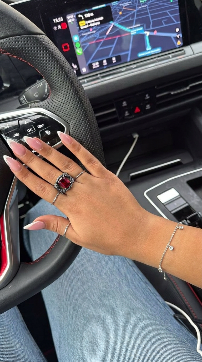 Customer wearing FNTSY jewelry